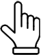 hand pointing to brand